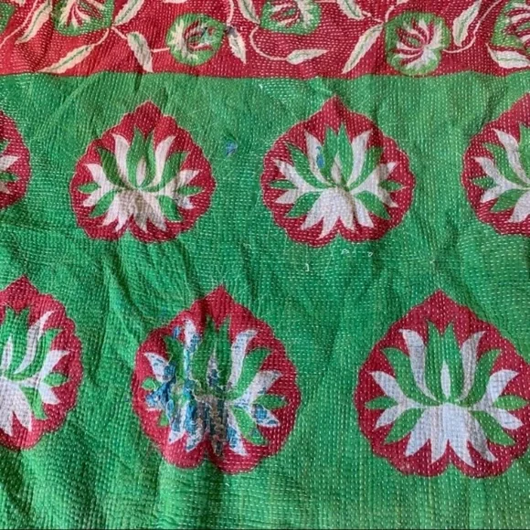 Antique Kantha Quilt Bedding Blanket Handmade